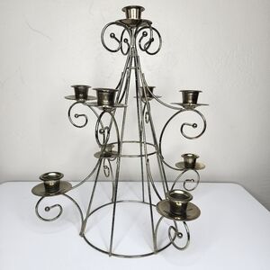 Vintage Metal/Brass? Christmas Tree Cancel Holder
